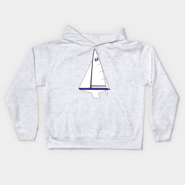 US 2.4 Meter Sailboat Kids Hoodie by CHBB